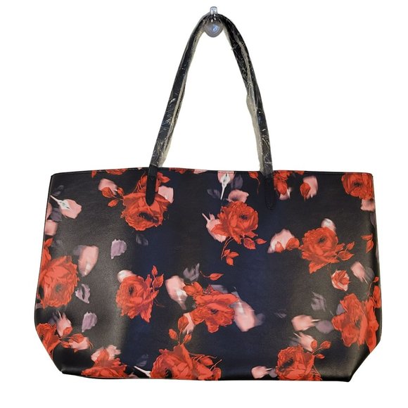 NWT Victoria Secret Tote Bag Floral Roses Gold Lettering *READ* - Picture 2 of 10